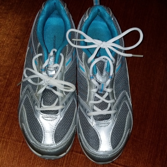 TrimStep Sneakers Turquoise Silver Teal Grey 8.5 M - Picture 6 of 6